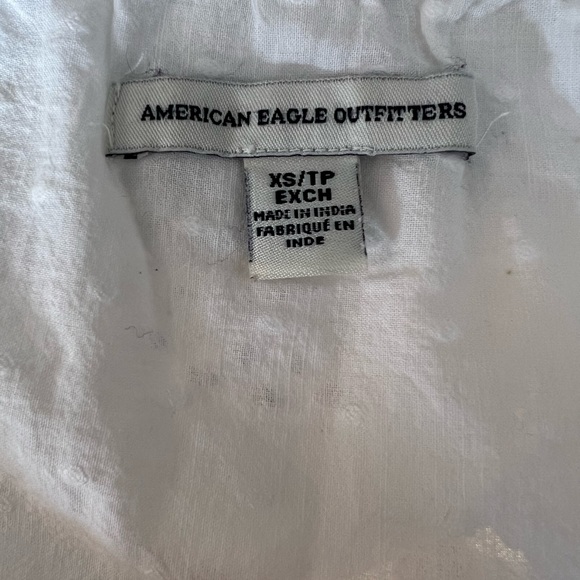 American Eagles Outfitters White Ruffle Shirt - Picture 7 of 10